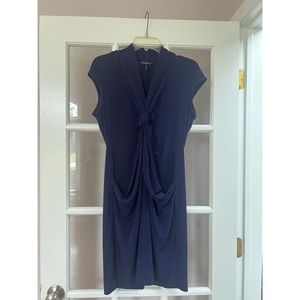 Daisy Fuentes Purple Sleeveless V-Neck Midi Dress